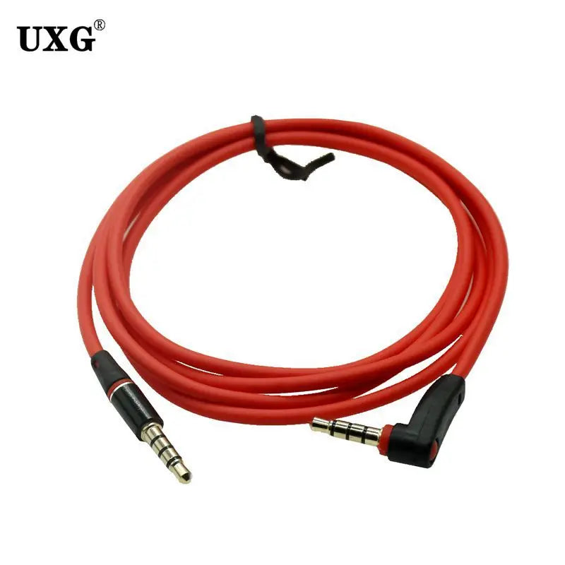 3.5mm Right Angle AUX Cable | 4 Pole Male to Male Audio Cord