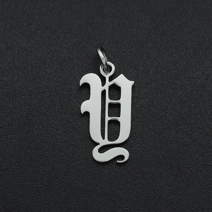 316 Stainless Steel Old English Letter Charms | DIY Alphabet Jewelry Findings for Bracelets and Necklaces