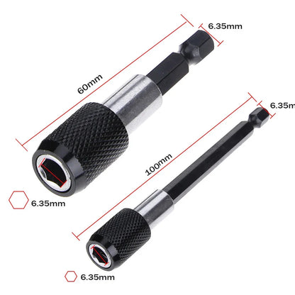 1/4 Inch Hex Shank Quick Release Screwdriver Bit Holder Extension Bar | 60mm 100mm 150mm