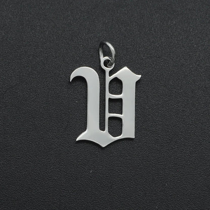 316 Stainless Steel Old English Letter Charms | DIY Alphabet Jewelry Findings for Bracelets and Necklaces