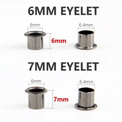100pcs Kydex Sheath Eyelets 6mm 7mm Rivet Kit | DIY Hand Tool Parts