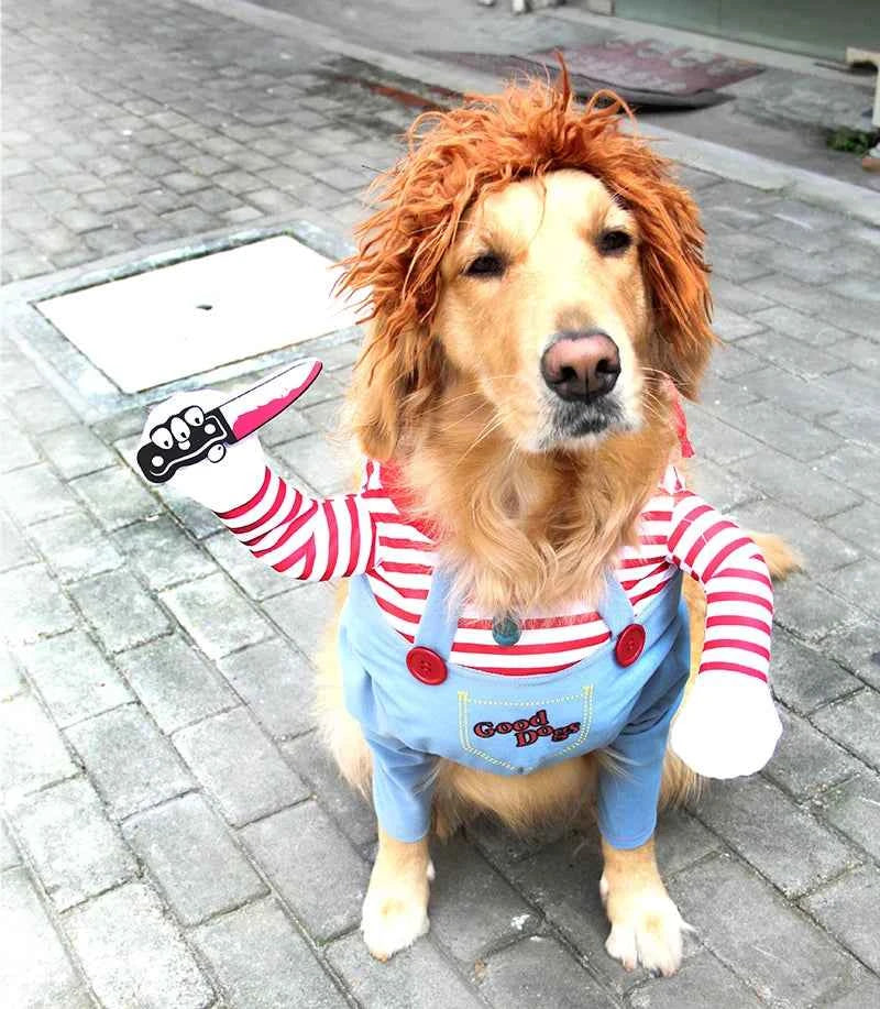 Halloween Dog Costume – Funny Adjustable Cosplay for Medium & Large Dogs