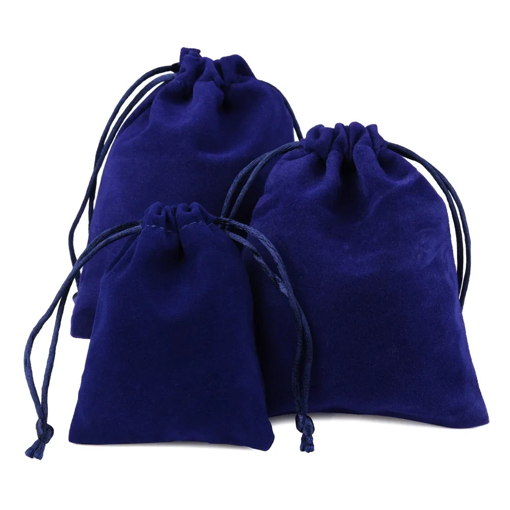 10pcs Drawstring Velvet Jewelry Gift Bags | Soft Plush Multi-Color Pouches for Wedding Christmas Party