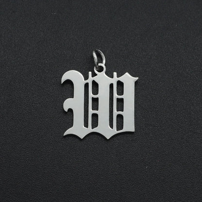 316 Stainless Steel Old English Letter Charms | DIY Alphabet Jewelry Findings for Bracelets and Necklaces