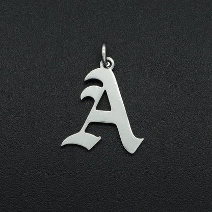 316 Stainless Steel Old English Letter Charms | DIY Alphabet Jewelry Findings for Bracelets and Necklaces