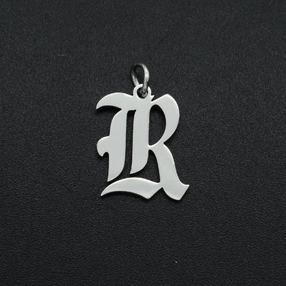 316 Stainless Steel Old English Letter Charms | DIY Alphabet Jewelry Findings for Bracelets and Necklaces