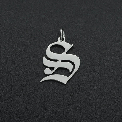 316 Stainless Steel Old English Letter Charms | DIY Alphabet Jewelry Findings for Bracelets and Necklaces
