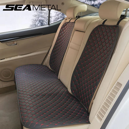 Leather Car Seat Covers Four Seasons Front/Rear Seat Protector Car Seat Cushion Pad Mat Auto Interior Accessories Universal