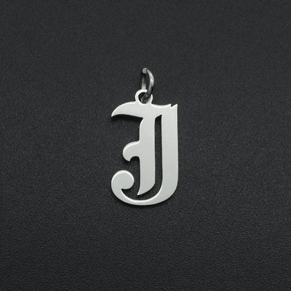 316 Stainless Steel Old English Letter Charms | DIY Alphabet Jewelry Findings for Bracelets and Necklaces