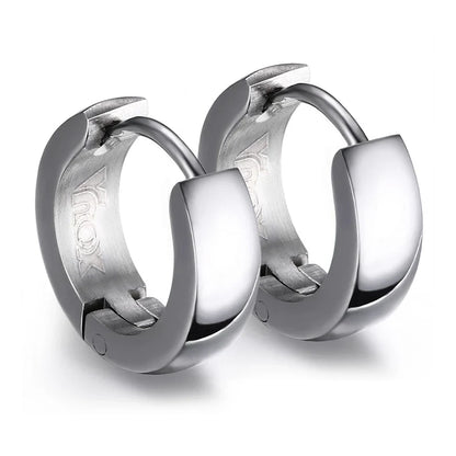 Rock Punk Huggie Earrings | Stainless Steel Unique Small Hoop Earrings for Men and Women