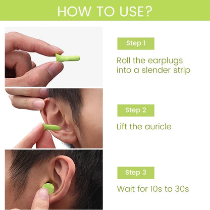 Slow Rebound Sponge Earplugs | Soft Lightweight Ear Plugs for Sleeping and Noise Reduction, Ideal for Small Ear Canals