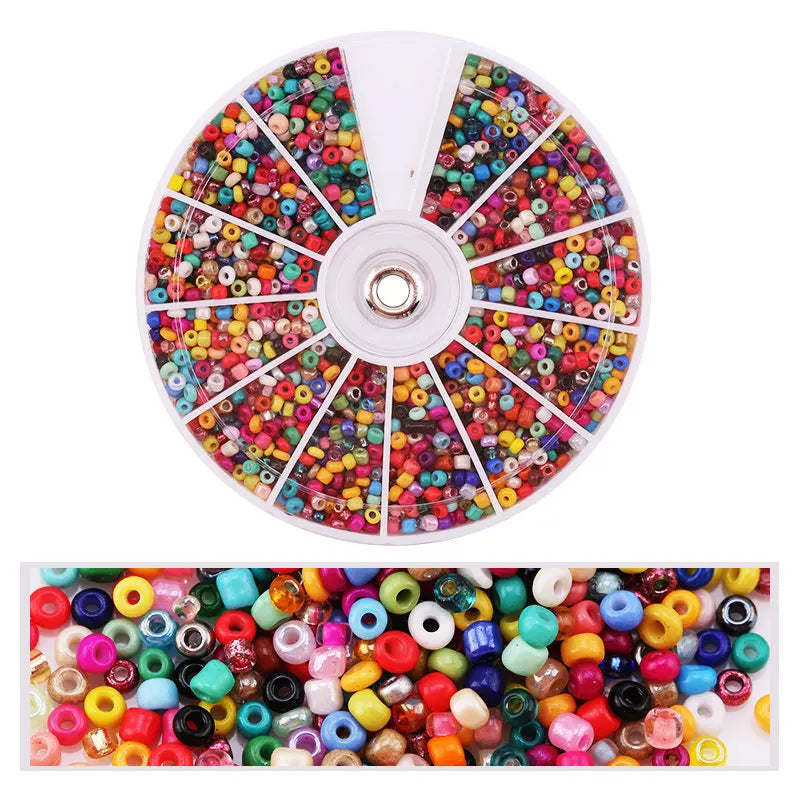 2000pcs/Lot 12Grids Glass Seed Beads Set Charms Jewelry Beads For Bracelet Necklace Earrings Handmade Craft DIY Jewelry Making