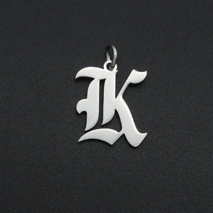 316 Stainless Steel Old English Letter Charms | DIY Alphabet Jewelry Findings for Bracelets and Necklaces