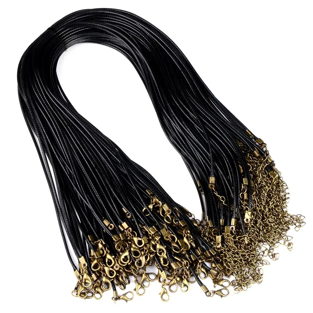 Leather Cord Necklace Kit 45cm + 5cm Extender | Jewelry Making Findings