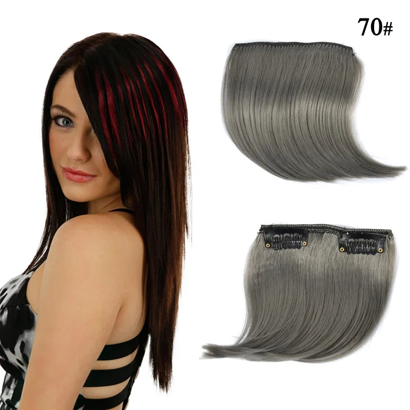 Colorful Clip In Bangs Hair Extensions | High Temperature Fiber Hair Pieces for Women