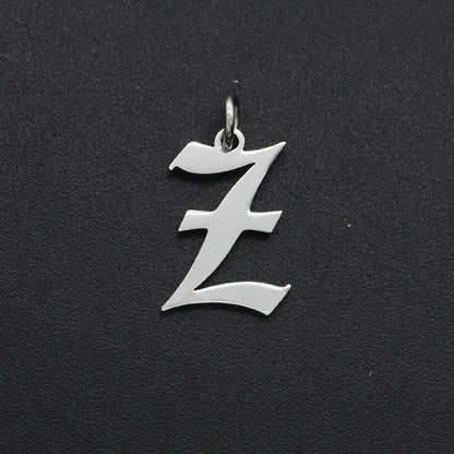316 Stainless Steel Old English Letter Charms | DIY Alphabet Jewelry Findings for Bracelets and Necklaces