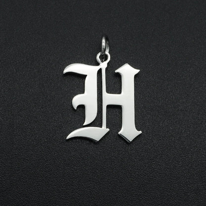 316 Stainless Steel Old English Letter Charms | DIY Alphabet Jewelry Findings for Bracelets and Necklaces