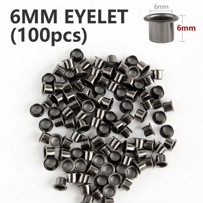 100pcs Kydex Sheath Eyelets 6mm 7mm Rivet Kit | DIY Hand Tool Parts