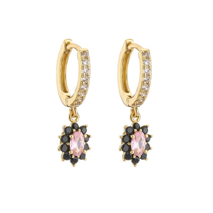 Cubic Zirconia Hoop Earrings | Classic Dazzling Stud Earrings for Women
