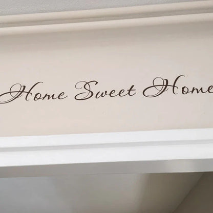 Sweet Home Quote Wall Sticker | Vinyl Lettering Decal for Front Door and Wall Art