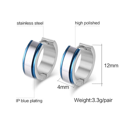 VNox Small Stainless Steel Hoop Earrings | Trendy Hypoallergenic Earrings for Women and Men