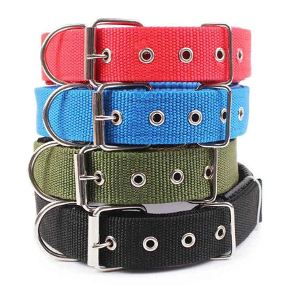 Solid Nylon Dog Collar – Strong & Durable for All Dog Sizes
