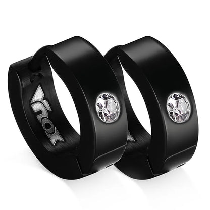 Stainless Steel Hoop Earrings for Women | Cubic Zirconia Huggie Ear Cuff