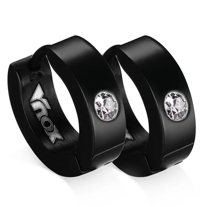Rock Punk Huggie Earrings | Stainless Steel Unique Small Hoop Earrings for Men and Women