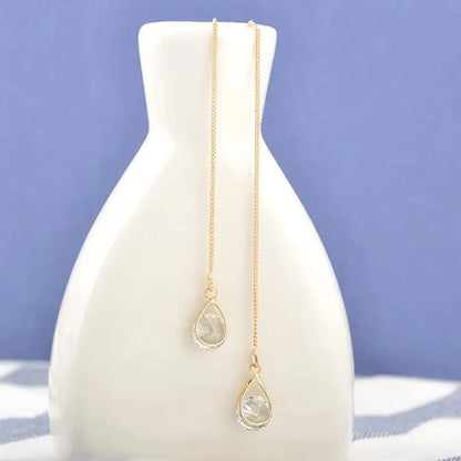 Silver Drop Tassel Earrings | Fashion Jewelry for Women