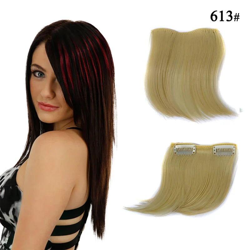 Colorful Clip In Bangs Hair Extensions | High Temperature Fiber Hair Pieces for Women