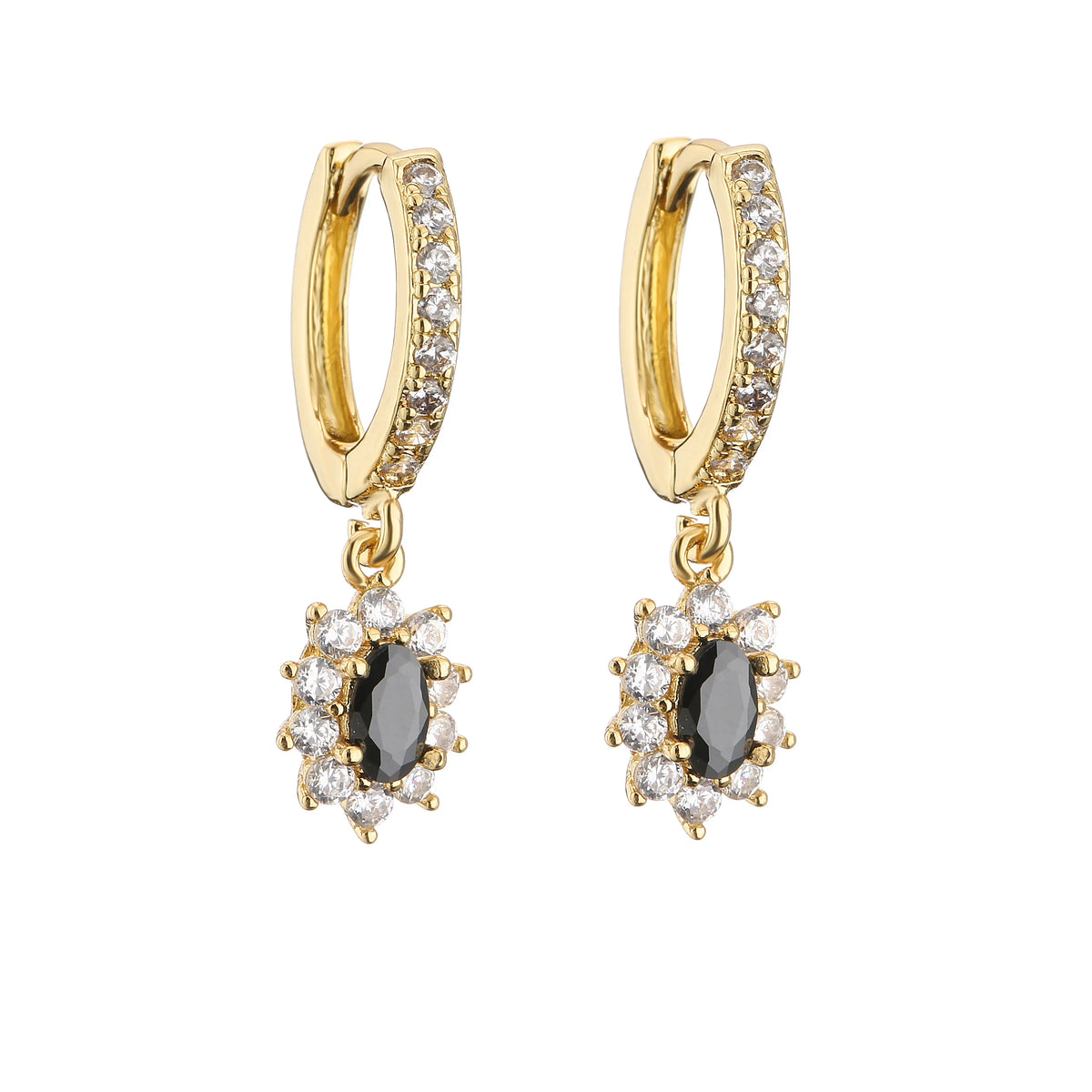 Cubic Zirconia Hoop Earrings | Classic Dazzling Stud Earrings for Women