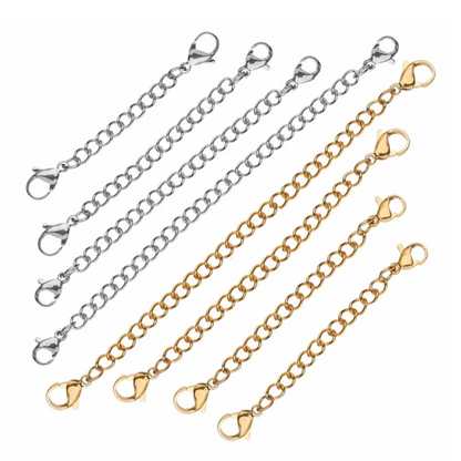 Stainless Steel Extender Chain Set for Necklace Bracelet | DIY Jewelry Making Supplies