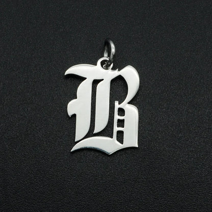 316 Stainless Steel Old English Letter Charms | DIY Alphabet Jewelry Findings for Bracelets and Necklaces
