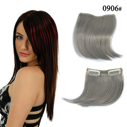 Colorful Clip In Bangs Hair Extensions | High Temperature Fiber Hair Pieces for Women