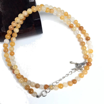 4mm Natural Stone Beaded Necklace and Bracelet Set | Tiger Eye Tourmaline Amazonite Agates Crystal Quartz