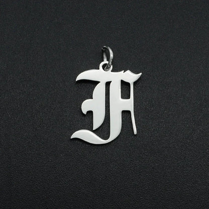 316 Stainless Steel Old English Letter Charms | DIY Alphabet Jewelry Findings for Bracelets and Necklaces