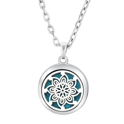 Heart-Shaped Aromatherapy Essential Oil Diffuser Necklace | Stainless Steel Dragonfly Perfume Locket