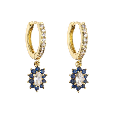 Cubic Zirconia Hoop Earrings | Classic Dazzling Stud Earrings for Women