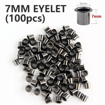 100pcs Kydex Sheath Eyelets 6mm 7mm Rivet Kit | DIY Hand Tool Parts