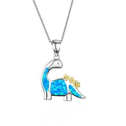 Fashion Sunflower Pendant Necklace | Rose Gold Crystal Zircon Imitation Opal Jewelry