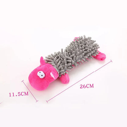 Durable Squeaky Dog Plush Toy – Animal Shape Chew Toy for Small Dogs & Puppies