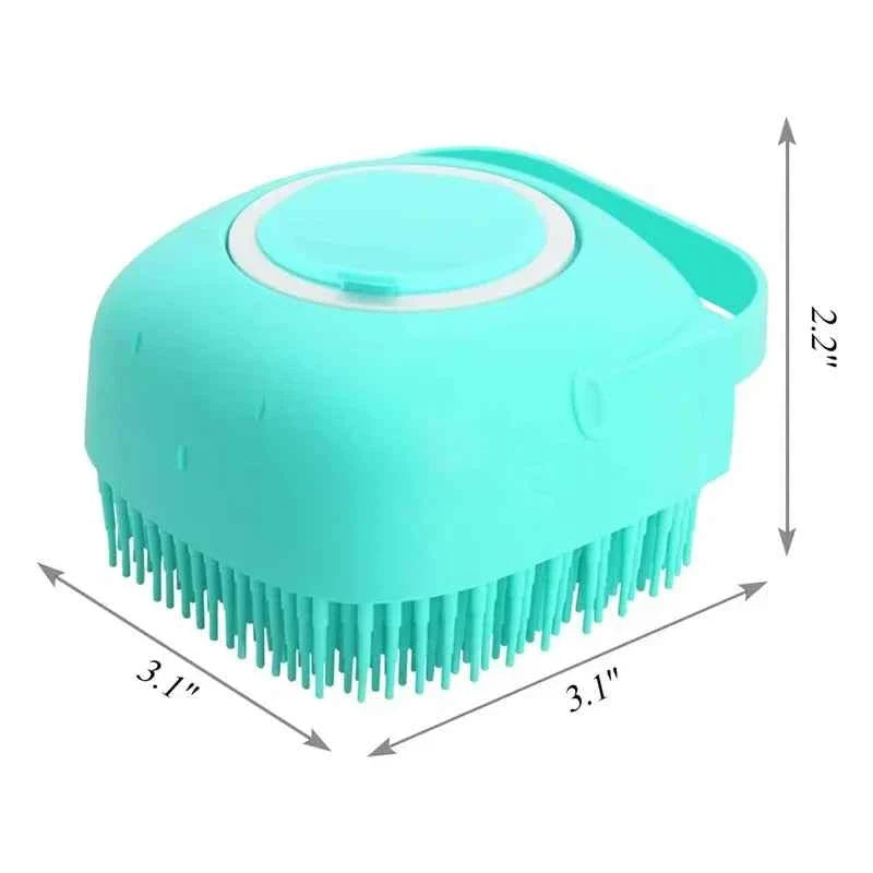 2-in-1 Pet Bath Brush – Soft Silicone Dog Cat Grooming & Massage Comb