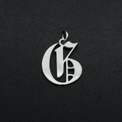 316 Stainless Steel Old English Letter Charms | DIY Alphabet Jewelry Findings for Bracelets and Necklaces