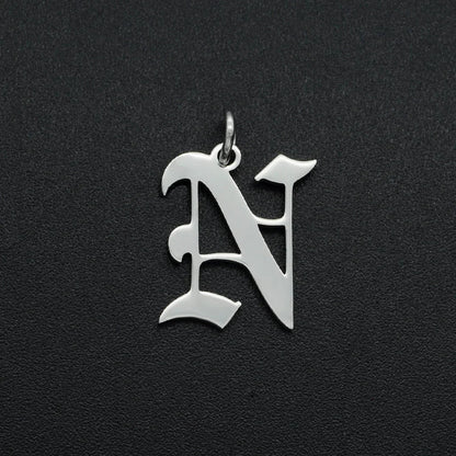 316 Stainless Steel Old English Letter Charms | DIY Alphabet Jewelry Findings for Bracelets and Necklaces