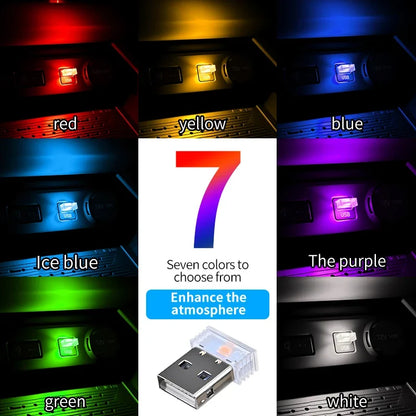 Car USB Atmosphere Light | LED Touch Control Interior Decoration Lamp