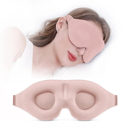 3D Sleep Mask for Light Blocking | Contoured Eye Cover with Soft Padding