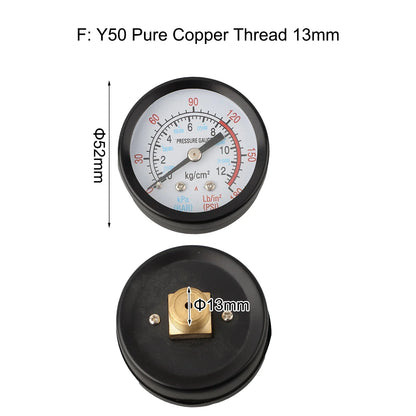 1pc Pressure Gauge for Air Compressor | Power Tool Replacement Accessory