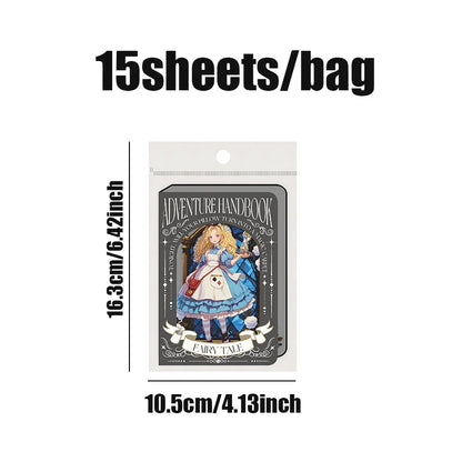 45pcs Fairytale Adventure Story Theme Hard Card Sticker Set for DIY Scrapbook | Mr Paper