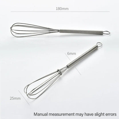 Mini Stainless Steel Balloon Whisk | 3-Wire Manual Egg Beater