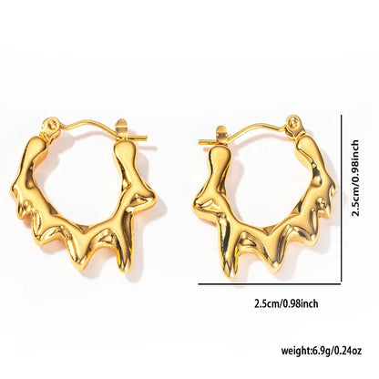316L Stainless Steel Heart Hollow Irregular Earrings | Niche Drop Earrings for Women